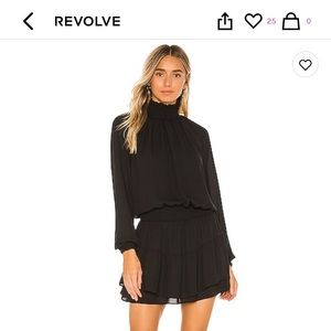 Krisa: x revolve smocked turtleneck dress
